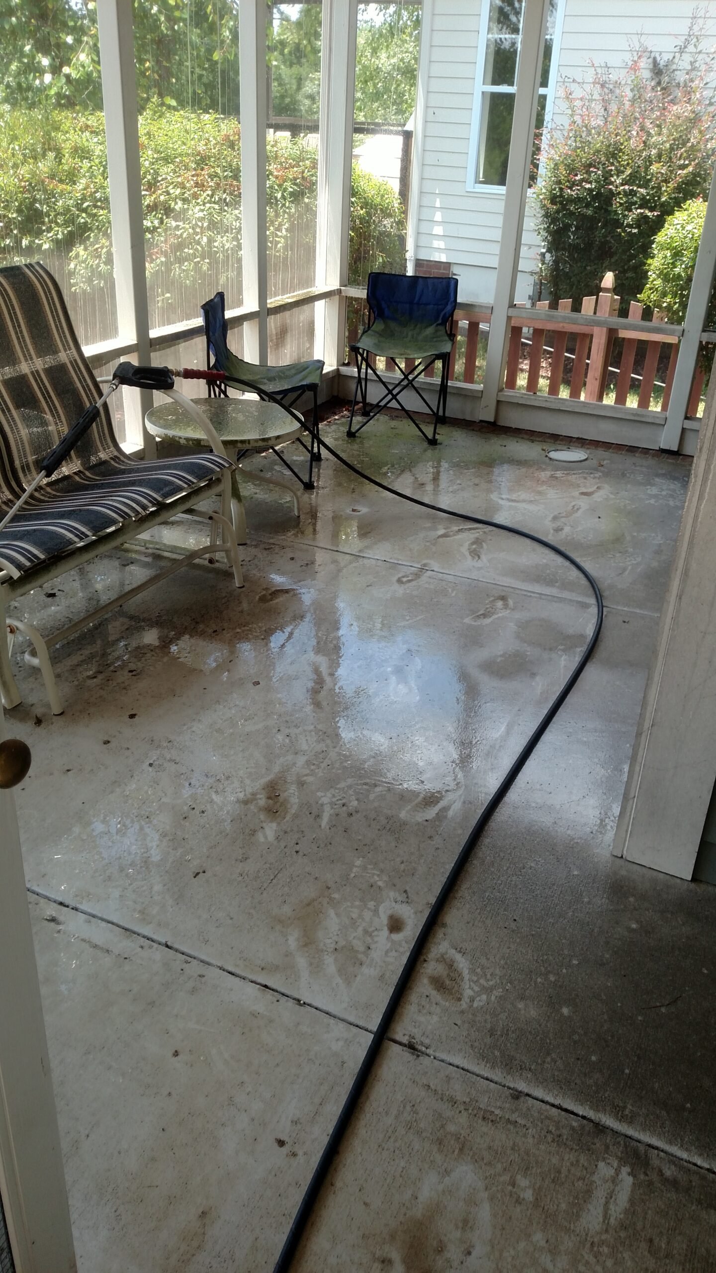 Driveway before cleaning