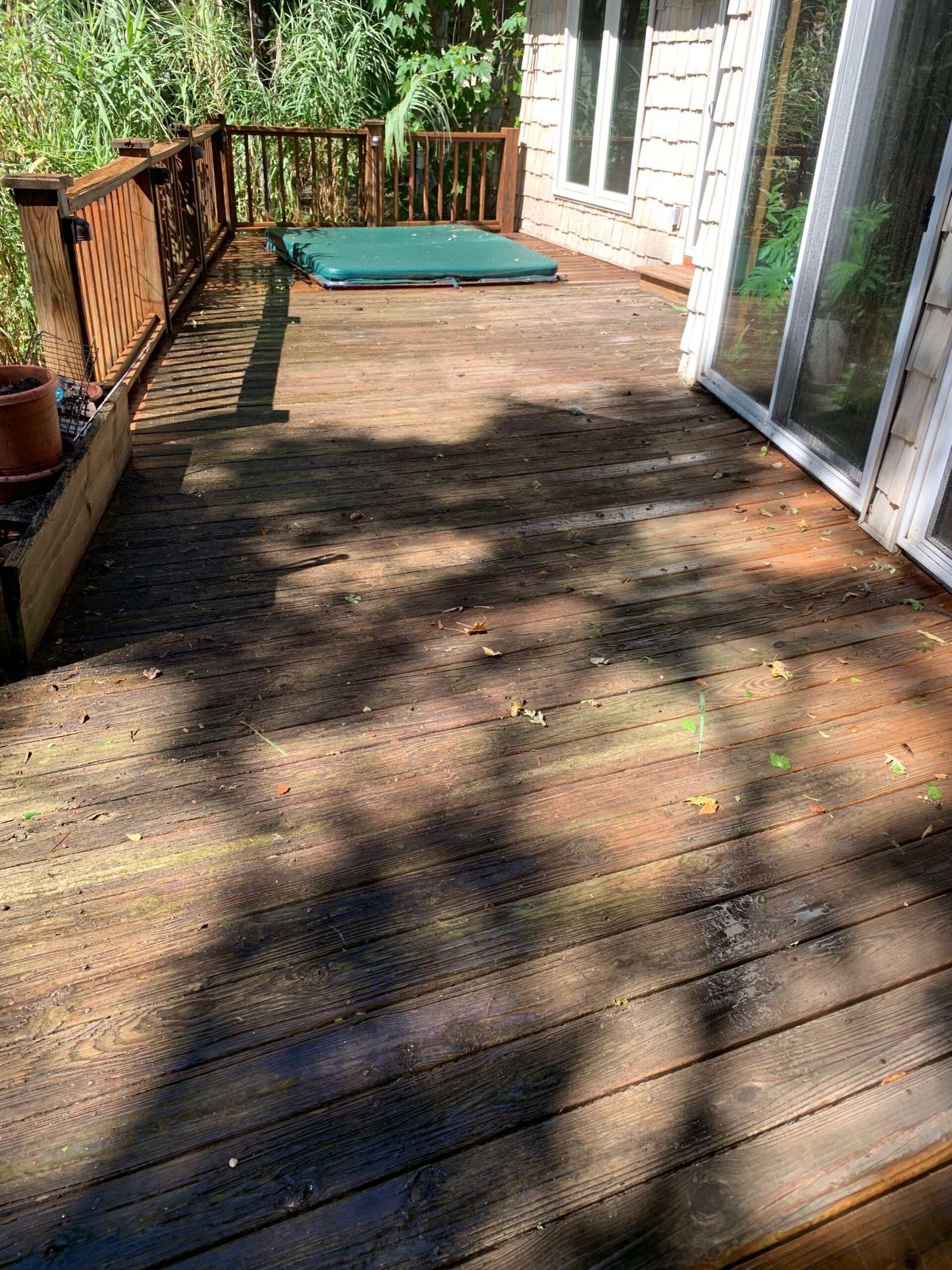 Deck before cleaning